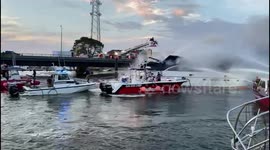 Luxury yacht destroyed by fire in New Bedford