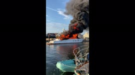 Luxury yacht destroyed by fire in New Bedford