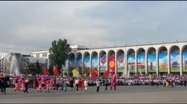 Parade in honor of the 30th anniversary of Independence of Kyrgyzstan in Bishkek