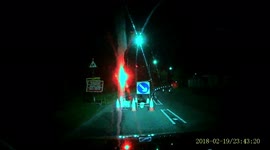 Running red light in roadworks nearmiss with corsa driver