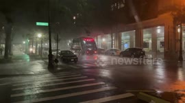 Wind-driven rain lashes New York City as Ida remnants impact the region