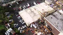 Drone footage shows damaging tornado aftermath in Maryland
