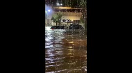 Man stranded in restaurant films as Storm Ida floodwater gradually gets deeper in New Jersey