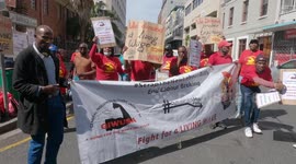 Union workers protest outside offices of student accommodation provider