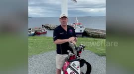 Golfer becomes first person ever to hit balls the entire length of the UK with 250,000 shots