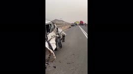 Traffic accident on the highway