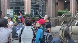 Canada: Protest Against Mandatory Vaccination Policy At Toronto Police Headquarters