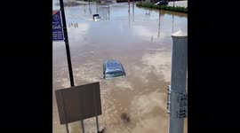 US: Cars Left Submerged On Flooded Streets After Ida Batters Northeast