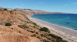 Flying over Sellicks Beach on the Fleurieu Peninsula, South Australia