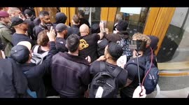 'Anti vaccine passport' protesters try to storm London medical offices