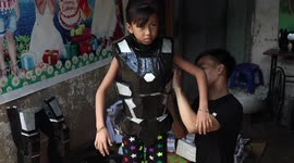 Indian man uses electronic waste to create Iron Man and other exoskeleton costumes