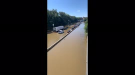 Interstate 87 flooded as far as the eye can see after Ida batters US northeast