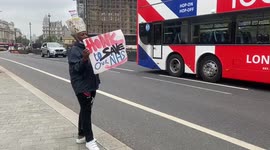 Protest to demand funding for NHS outside British Parliament