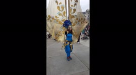 Human butterfly animal rebellion Trafalgar square london day 11