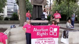 Pro abortion activists my body my choice parliment square london