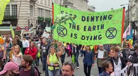 Extinction Rebellion hold final protest of two weeks of climate change action in London