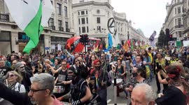 Extinction Rebellion protesters bring London's Oxford Street to a standstill