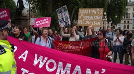 My body my choice counts attacks pro-life march at Parliament Square