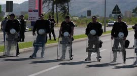 Riot police block Podgorica highway after Montenegro clashes over Orthodox Church