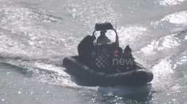 Migrants brought into Dover Harbour on Navy boat after being rescued in English Channel