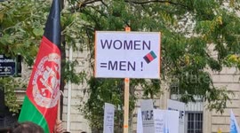 Rally in Paris, France, in support of Afghan victims of the Taliban