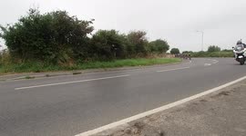 Tour of Britain cycle race. First day and stage from Penzance to Bodmin. Worlds top riders compete in the contest.