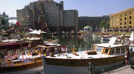 Dunkirk Little Ships on Display at St Katherine Dock Classic Boats Festival in London