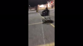 'Riding in a Shopping Cart Tied to a Moving Car *BAD IDEA*
'
