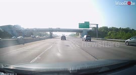 'Violent Car Crash in Indianapolis Caught on Dashcam '