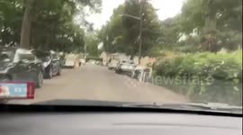 Situation after Hurricane Ida in Cranford, US