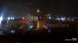 HIGH SPEED CRASH: 3 Cars Involved In High Speed Rear-End Accident On a Highway (Dashcam Video)