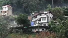 Multi-storey residential building collapses due to heavy rain in southern China