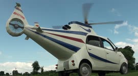 Guy in India turned his car into semi-helicopter
