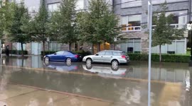 Hurricane Ida Night and Morning After in Hoboken, NJ, USA