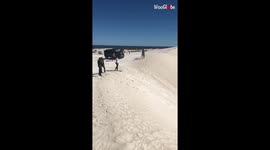 'Hilarious Sandboarding Face Plant at Lancelin Sand Dunes, WA'