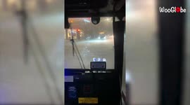 ''Heroic' Bus Driver Effectively Cruises Down Severely Flooded Street in Queens'
