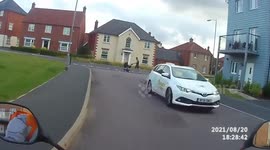 Van Driver pulls out in front of Motorcycle UK Dash Cam Footage