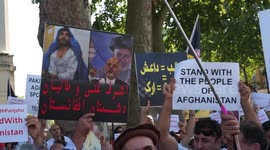 Afghani protest in London against Pakistan proxy war in Afghanistan
