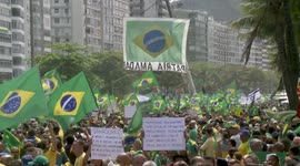 Manifestation in support of Bolsonaro in Rio De Janeiro, Brazil
