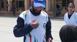 Not so bright idea: Kashmiri athlete chews on glass from smashed bulb