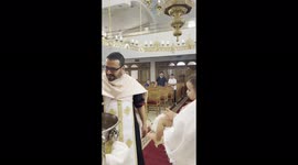 'Who is christening who?' Hilarious footage of baby PEEING during baptism goes viral