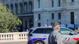 Convoy of the terrorist Salah Abdeslam arrives at the Palais de Justice de Paris ( Tribunal of Paris) for an historic trial  (attacks of 13nov2015).  +Images of different sites of the terror attack of the 13nov2015(Bataclan,Le Carillon)  At the end of the