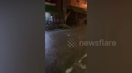 Flash floods swamp streets after heavy rain in Pattaya, Thailand