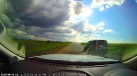 Dashcam footage showing guy in Land-Rover caught for speeding by traffic officer