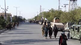 The situation after the withdrawal of foreign troops in Mazar-i-Sharif, Afghanistan