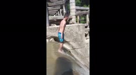 waterfall jump