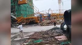 Tower crane collapse leaves 1 person dead in eastern China