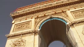 Showing preparations of Arc de triomphe exhibition sept 8-sept 16