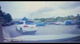 Bad parking! Driver crashes into the front of my car he didn’t see me