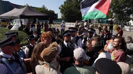 #StopTheArmsFair protestors disrupt delivery of military vehicles